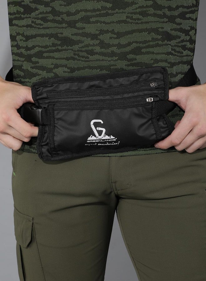 Greenlands Crossbody Travel Money Belt with Adjustable Strap | Secure Storage for Money & Phone | Ideal for Travel, Running, Outdoor Sports & Cycling (Black) - Image 4